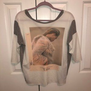 Zara Graphic Top with Lower Back